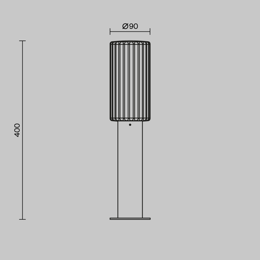 Ландшафтный светильник Maytoni Rib O502FL-01B