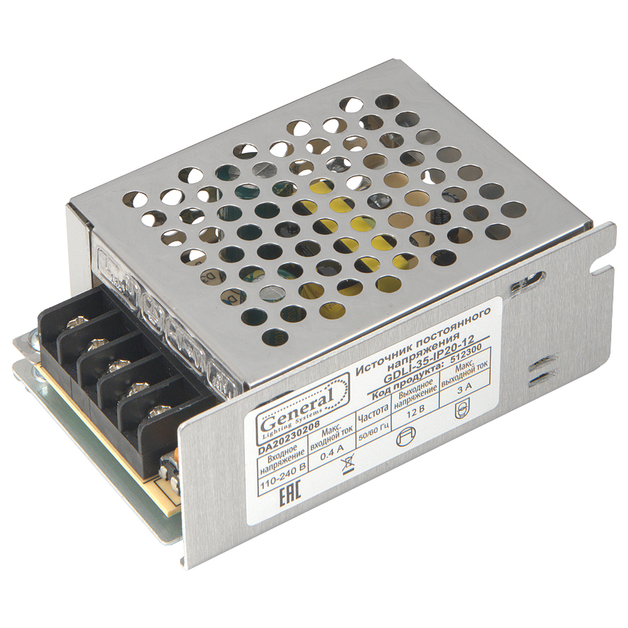 Драйвер General GDLI-35-IP20-12 512300 Драйвер General GDLI-35-IP20-12 512300