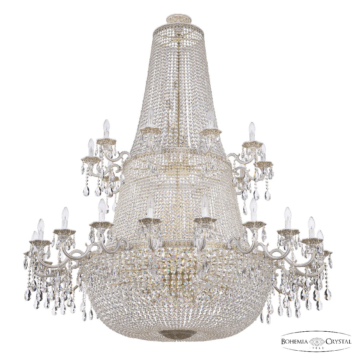 Подвесная люстра Bohemia Ivele Crystal AL2210H201/20+10/162FL/2D/Y1 AGB