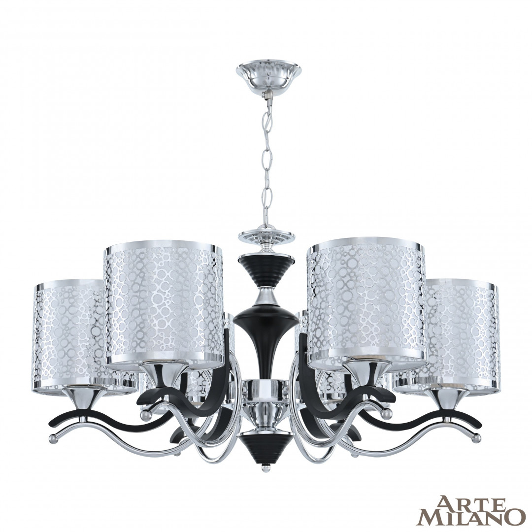 Подвесная люстра Arte Milano Florentia-6787 306787/6 Bk/Ni Подвесная люстра Arte Milano Florentia-6787 306787/6 Bk/Ni