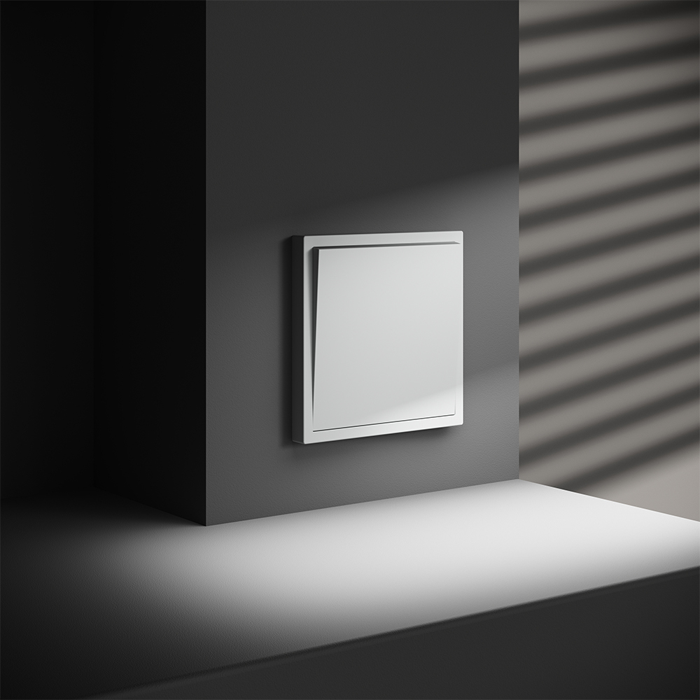 Перекрестный переключатель одноклавишный Voltum S70 VLS010502 (белый матовый)