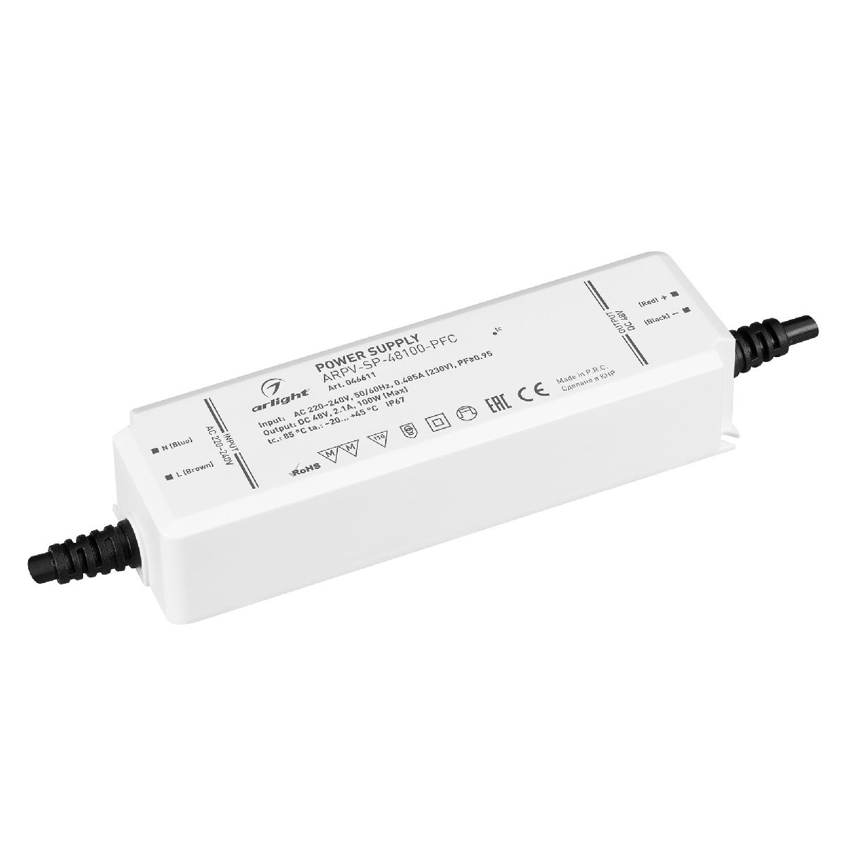 Блок питания Arlight ARPV-SP-48100-PFC (48V, 2.1A, 100W) 046611 Блок питания Arlight ARPV-SP-48100-PFC (48V, 2.1A, 100W) 046611