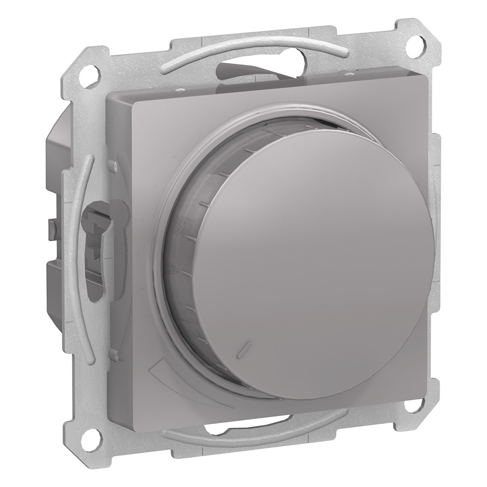 Светорегулятор (диммер) повор-нажим, LED, RC, 400Вт, мех. Systeme Electric AtlasDesign Алюминий ATN000323