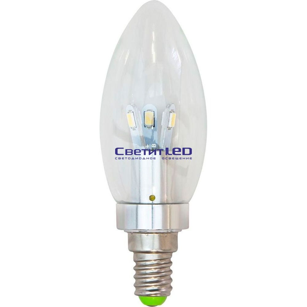 Лампа LED E14(cвеча), 5W, 220V, нейтральный 4000К, 530Lm -  в .