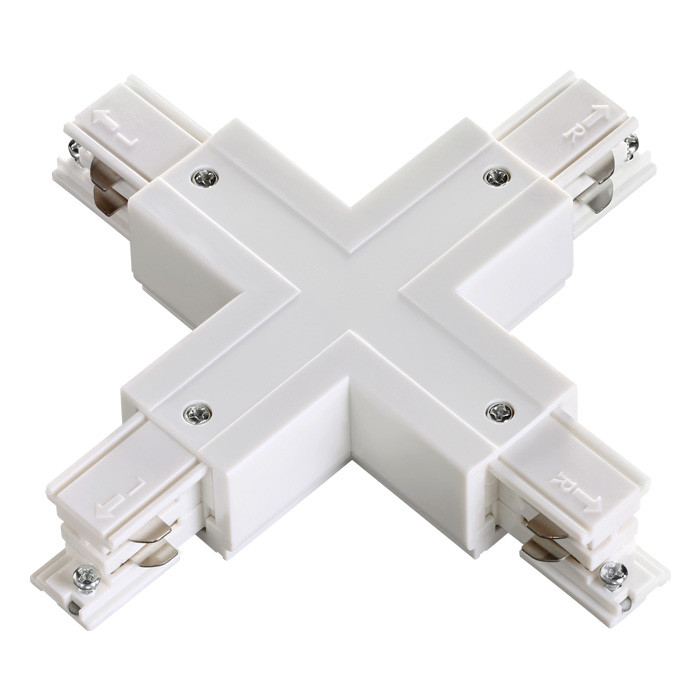 Коннектор X-образный Novotech track white 3phase 135052 Коннектор X-образный Novotech track white 3phase 135052