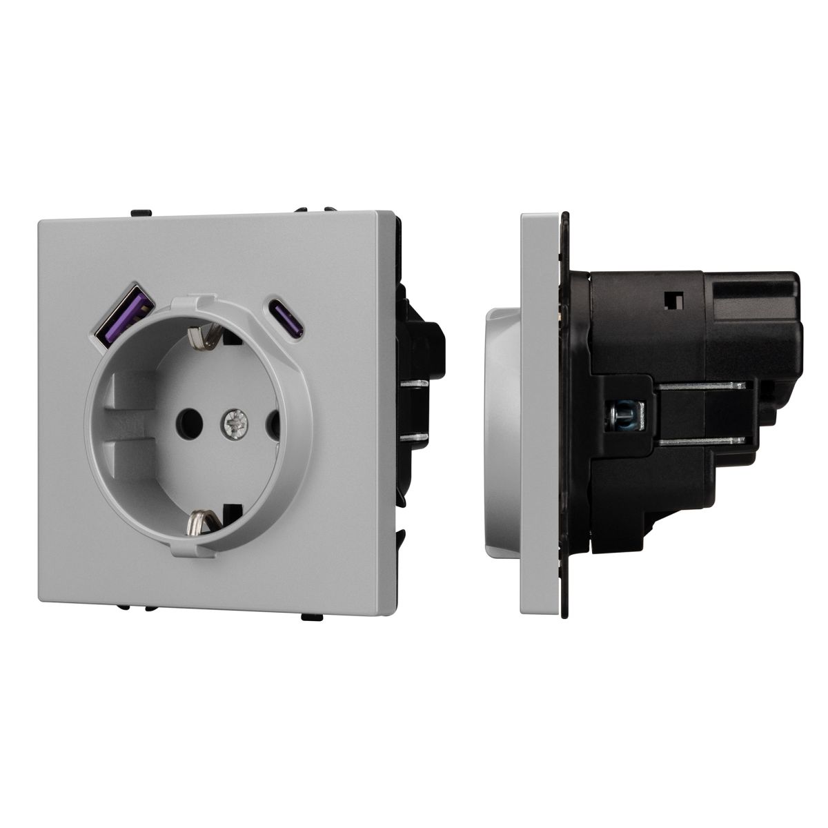 Механизм розетки Arlight с USB зарядкой SCT-NOBE-MUAC-SFPL-IS (230V, 16A) 059445