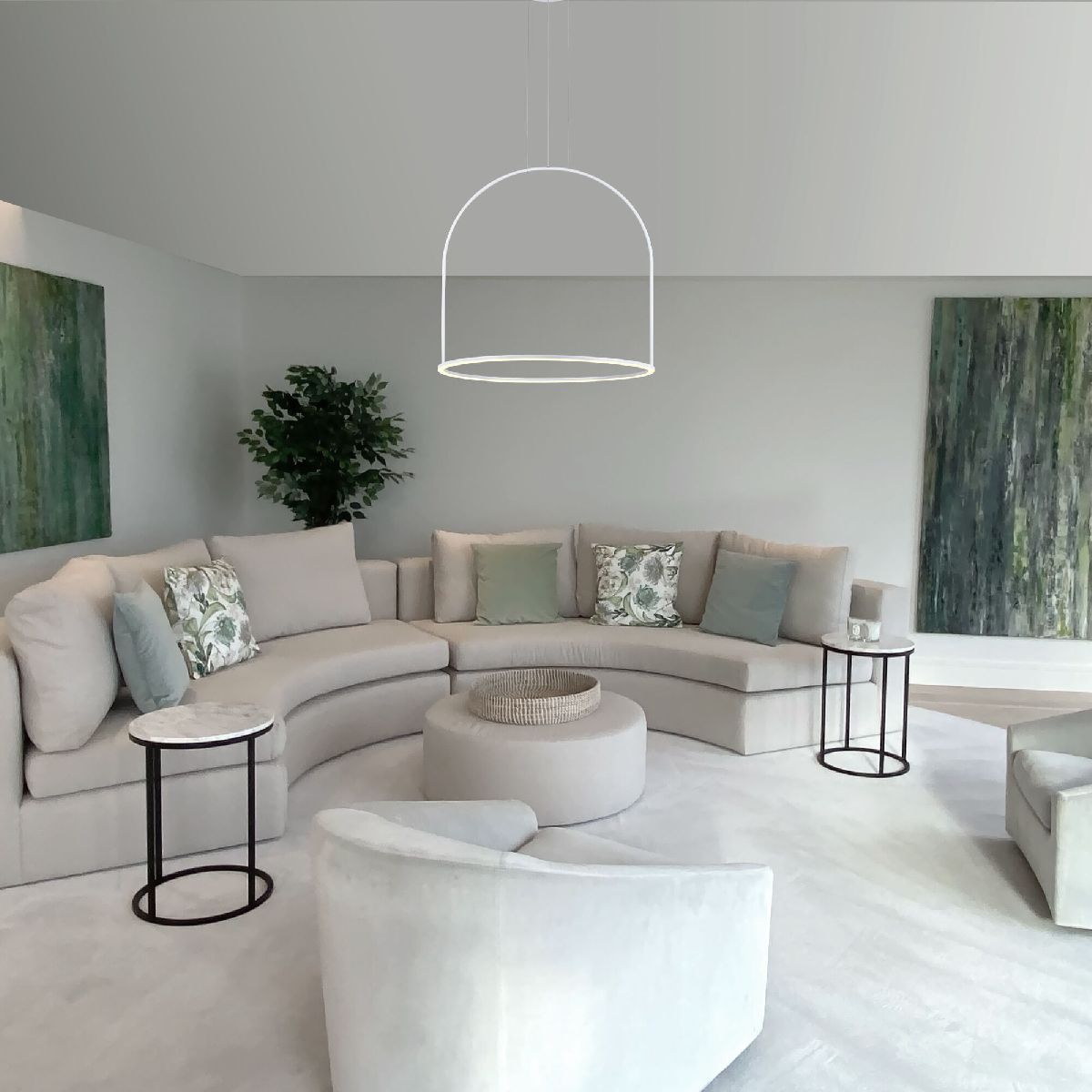 Подвесная люстра Eurosvet Over 90323/1 белый a064960