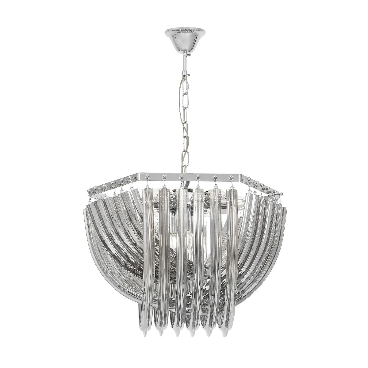 Подвесная люстра Lumina Deco Boscone LDP 7044-550 CHR+GY Подвесная люстра Lumina Deco Boscone LDP 7044-550 CHR+GY