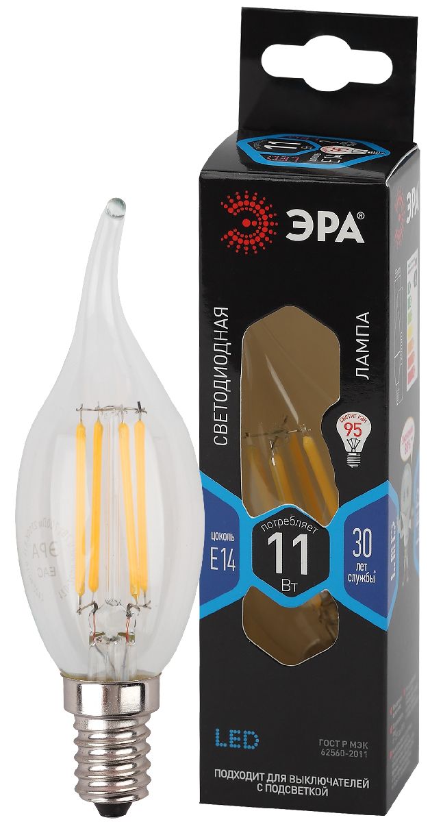 Лампа светодиодная Эра E14 11W 4000K F-LED BXS-11W-840-E14 Б0047002 Лампа светодиодная Эра E14 11W 4000K F-LED BXS-11W-840-E14 Б0047002