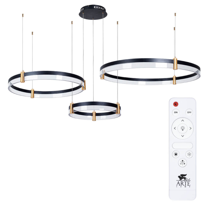 Подвесной светодиодный светильник Arte Lamp Mercury A2185SP-3BK Подвесной светодиодный светильник Arte Lamp Mercury A2185SP-3BK