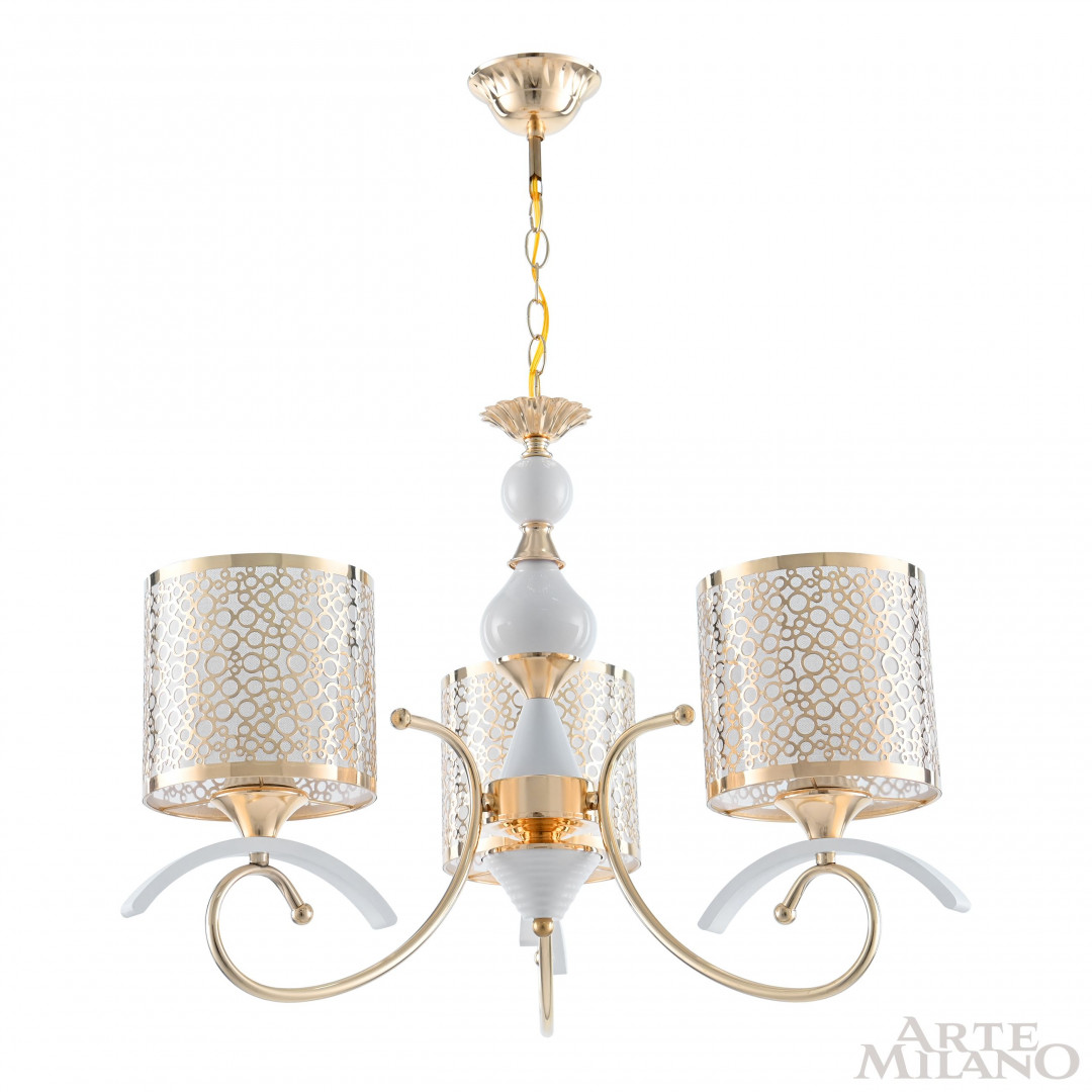 Подвесная люстра Arte Milano Florentia-9787 309787/3 Wh/Gd