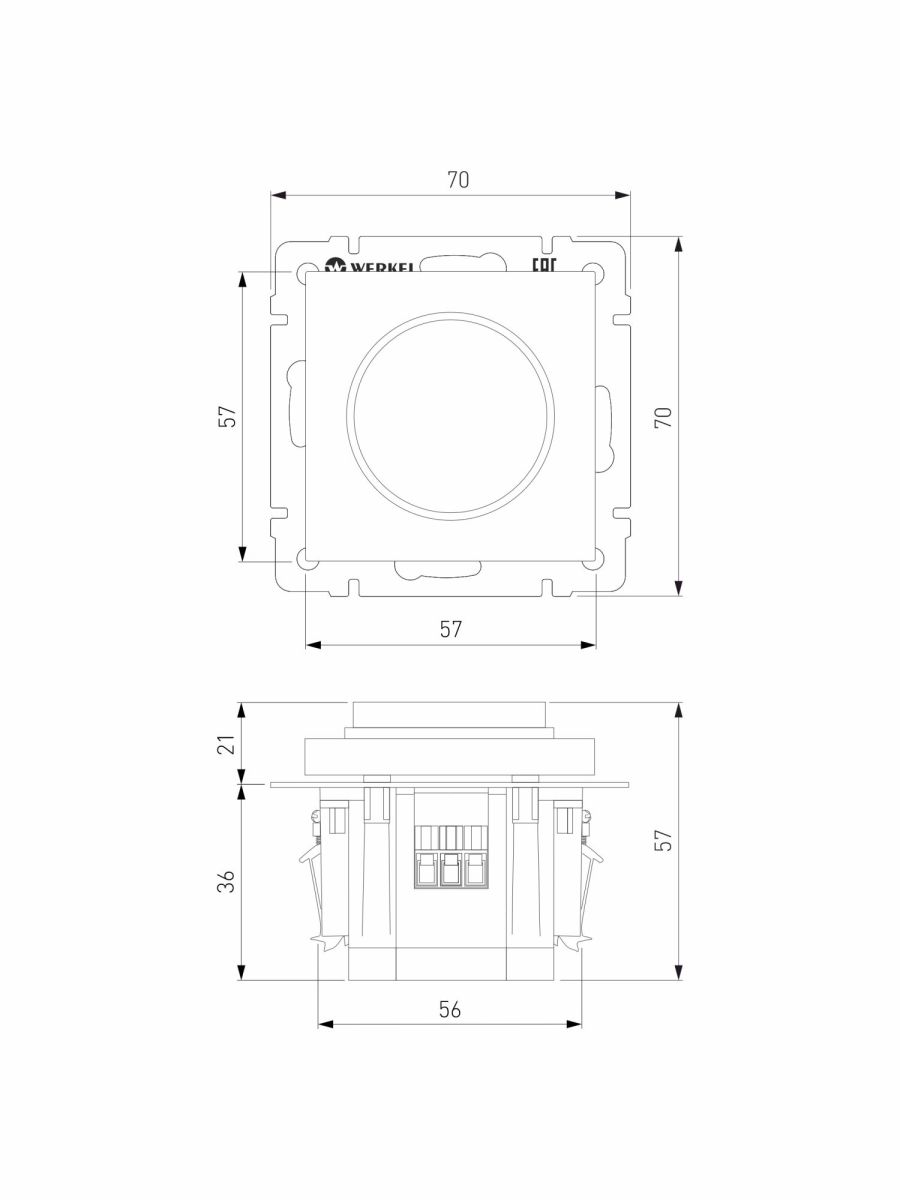 Диммер с подсветкой N белый Werkel W1142101 4690389213410 a069625