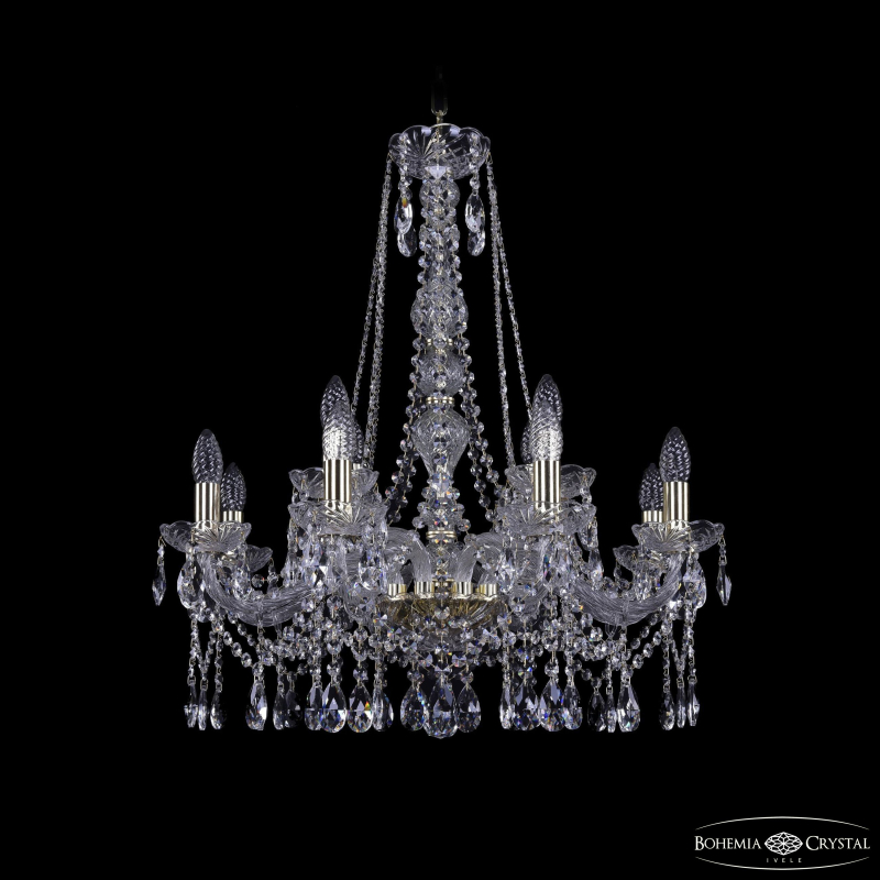 Подвесная люстра Bohemia Ivele Crystal 1413/8+4/220/h-73 G