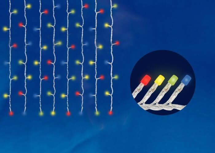 Светодиодная гирлянда (UL-00006421) Uniel занавес 220V разноцветный ULD-C1510-160/DTA Multi IP20