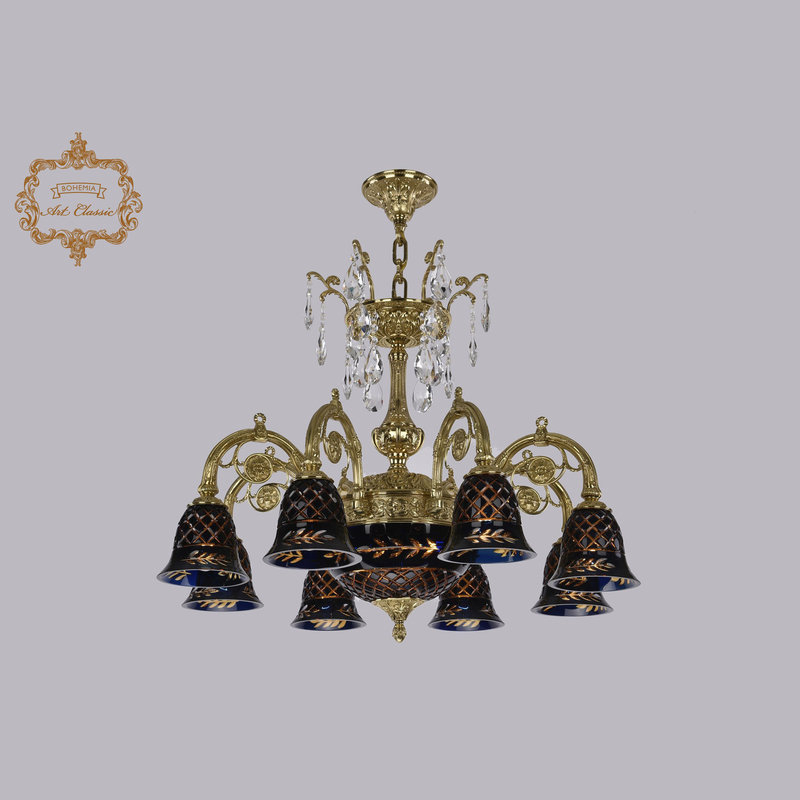 Подвесная люстра Art Classic 31.14.8.KR175SP.250IT.G.Sp.Amber.Blue.1B