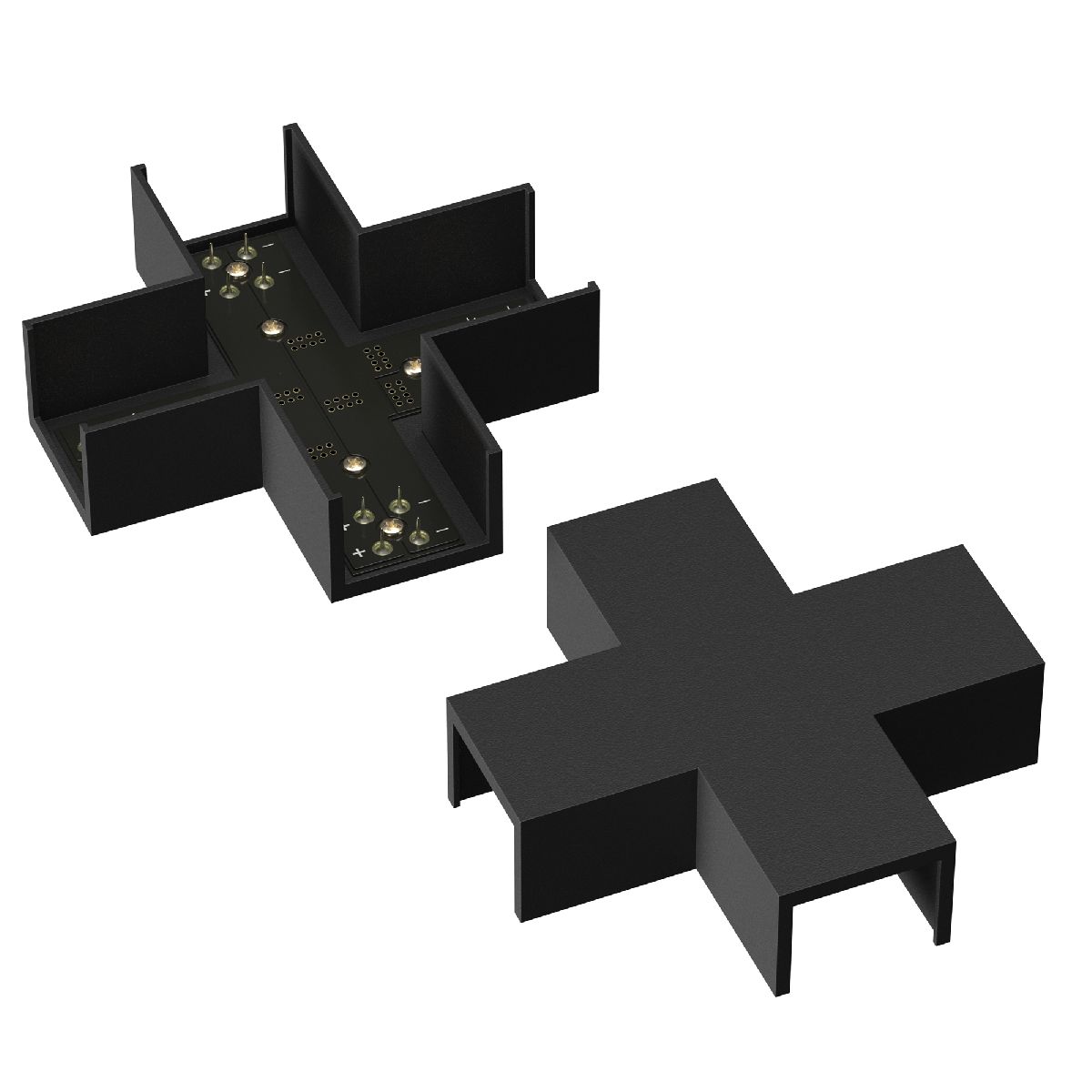 Коннектор питания X-образный Maytoni Elasity TRA160CX-11B Коннектор питания X-образный Maytoni Elasity TRA160CX-11B