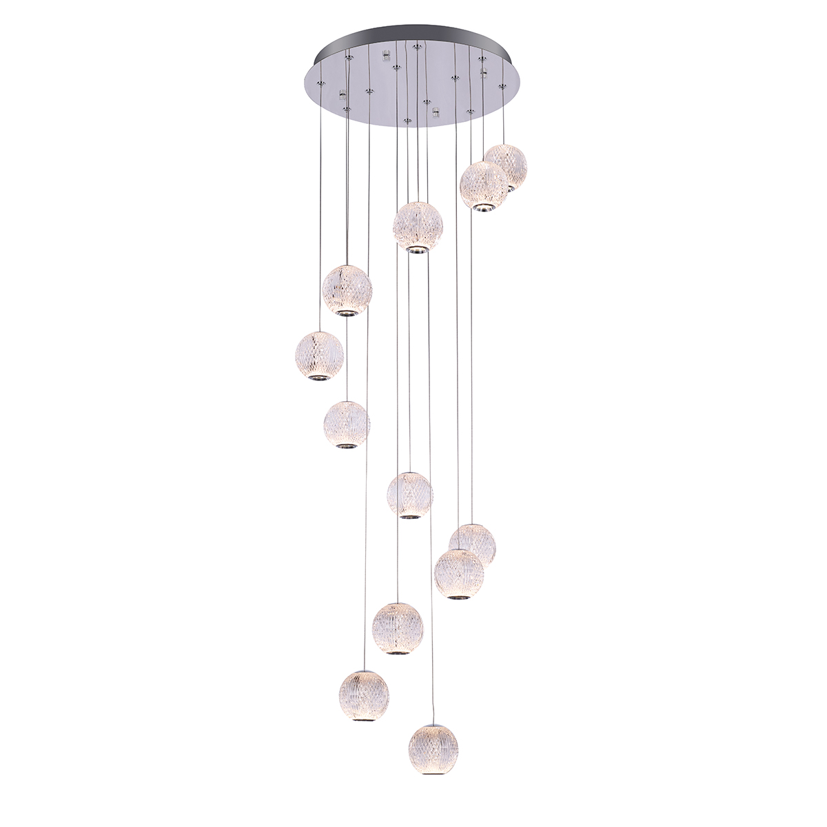 Подвесная люстра DeLight Collection Elliot Diamante MD20001012-12A chrome Подвесная люстра DeLight Collection Elliot Diamante MD20001012-12A chrome