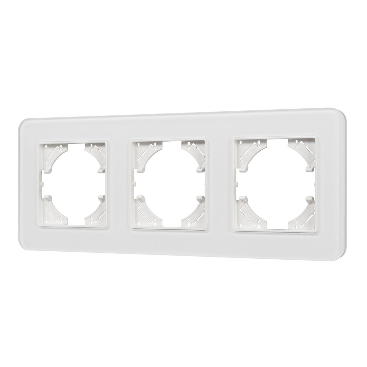 Рамка на 3 поста стеклянная Arlight FRM-OMALI-GS-3-WH 049696