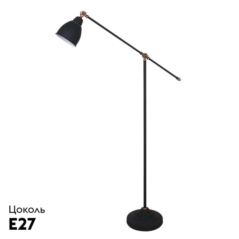 Торшер Arte Lamp Braccio A2054PN-1BK