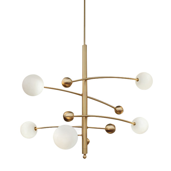 Люстра на штанге Delight Collection Globe Mobile 10215P/5 brass Люстра на штанге Delight Collection Globe Mobile 10215P/5 brass