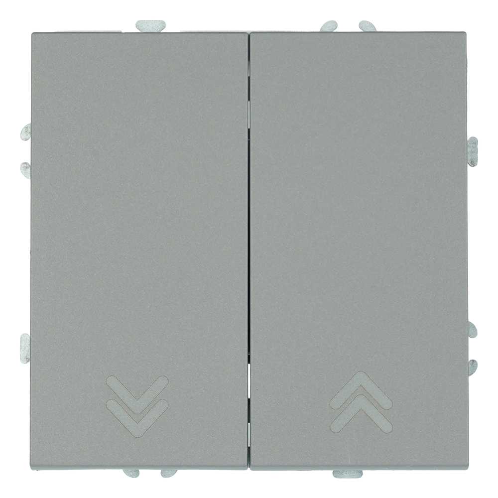 Выключатель 2-клавишный самовозвратный (механизм) Stekker Эмили 250В 10А RSW10-5113-10 платиново-серый soft touch 50329