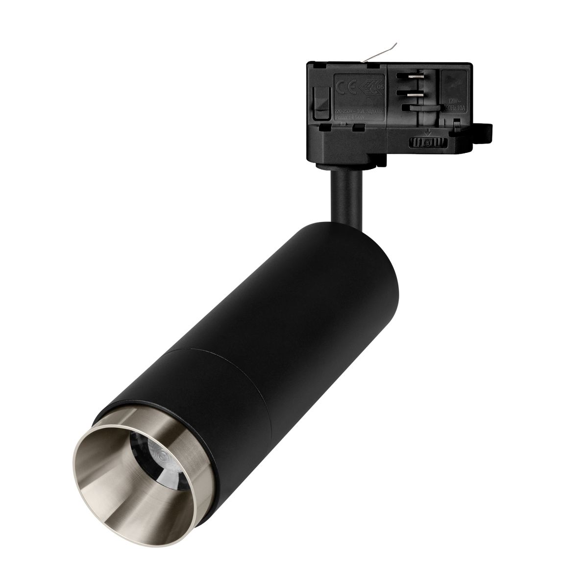 Трековый трехфазный светильник Arlight LGD-GESTIA-TRACK-4TR-R56-15W Day4000 (Черный-никель, 25-50 deg, 230V) (IP20 Металл) 064974