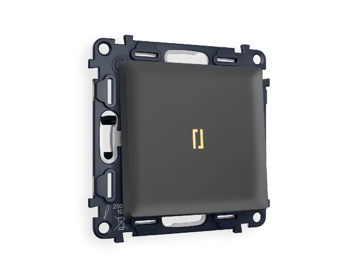 Комплект механизма 1-кл выключателя с подсветкой Ambrella Volt Alfa MA902010