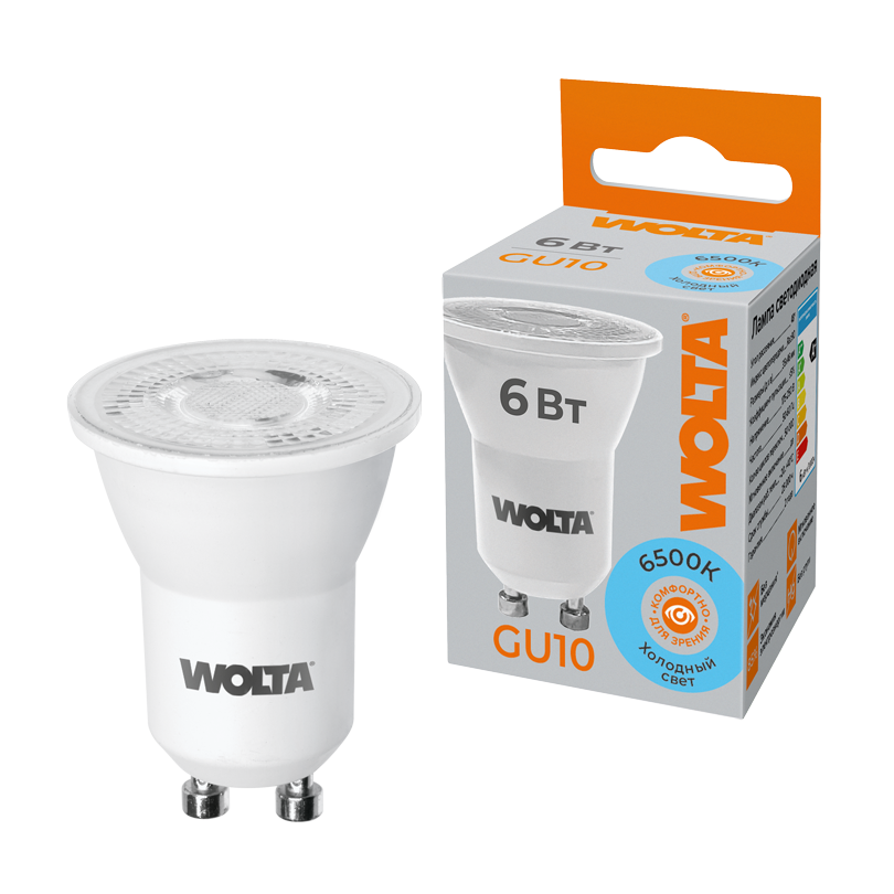 Светодиодная лампа WOLTA MR11 6Вт 6500K матовая WSTD-JCDR-MR11-6W6KGU10-L