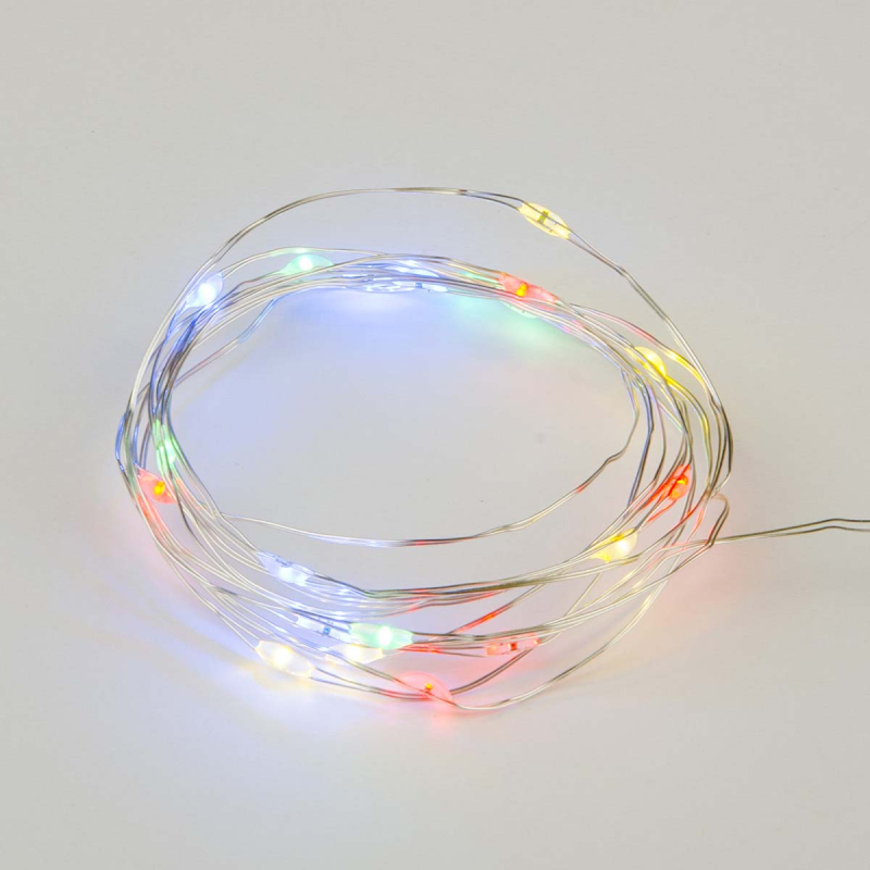 Светодиодная гирлянда Uniel Роса (UL-00007247) разноцветный ULD-S0200-020/DTB/3AA/RC RGB IP20 Dew