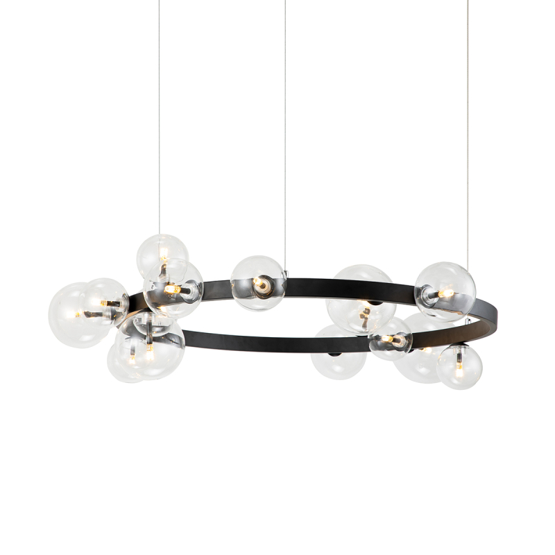 Подвесной светильник Delight Collection Art Deco Bubble 771120 (KM1294P-15 black/clear) Подвесной светильник Delight Collection Art Deco Bubble 771120 (KM1294P-15 black/clear)