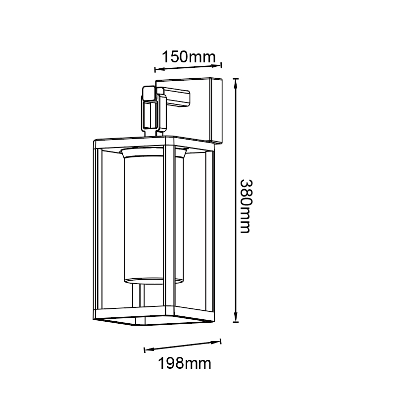 Уличный настенный светильник Mantra Alps 9112