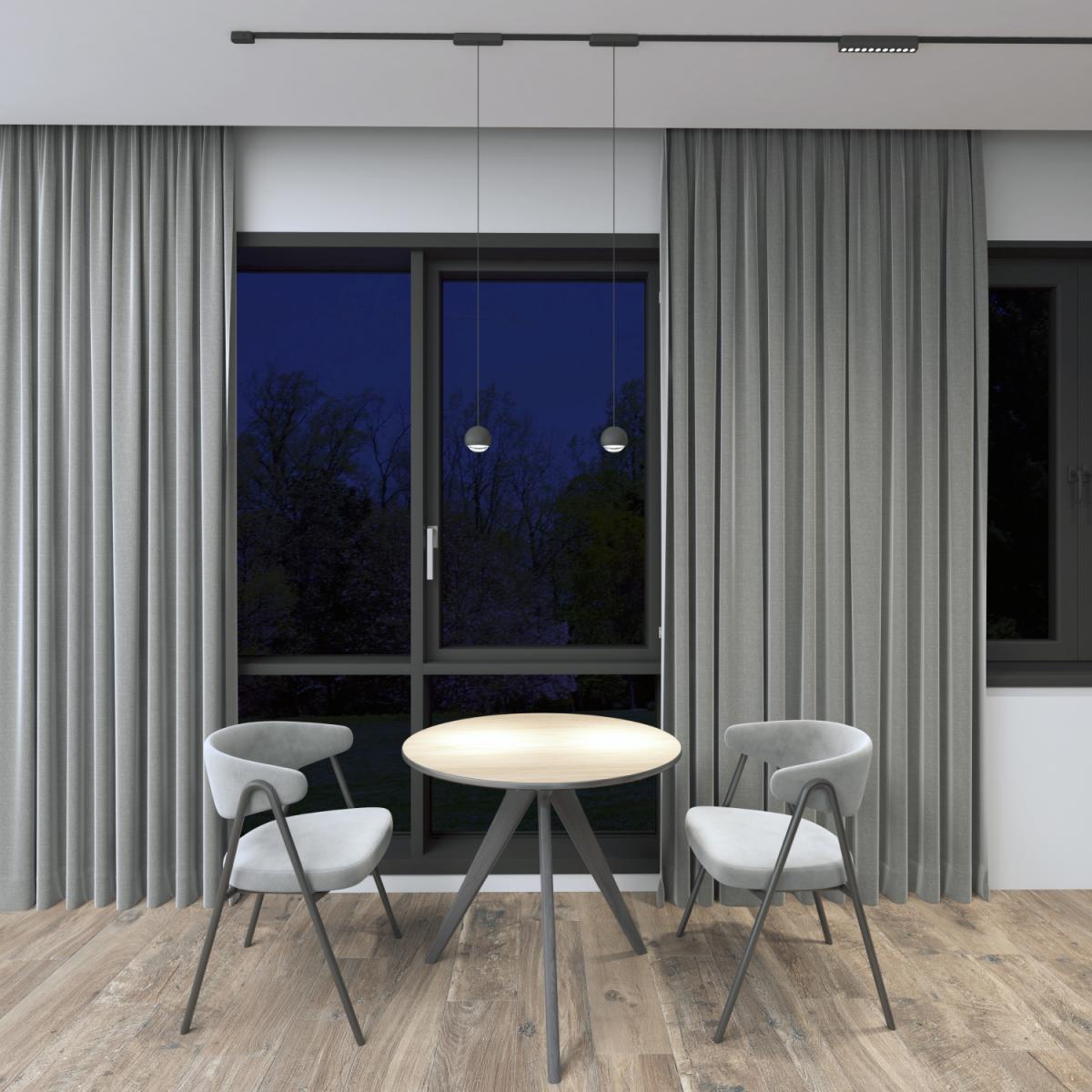 Трековый магнитный однофазный светильник Denkirs Air grill DK5365-BK