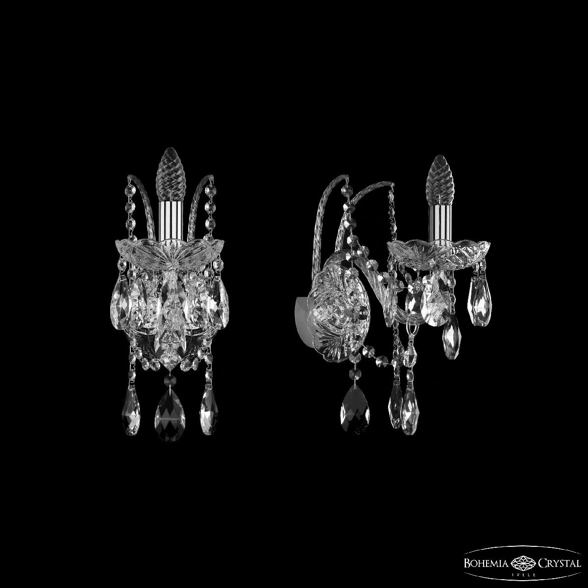 Бра Bohemia Ivele Crystal 1411B/1/160/XL Ni Бра Bohemia Ivele Crystal 1411B/1/160/XL Ni