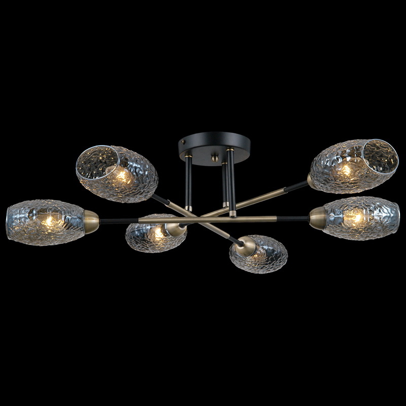 Люстра на штанге Illumico IL0255-6CSQ-79 BK AB Люстра на штанге Illumico IL0255-6CSQ-79 BK AB