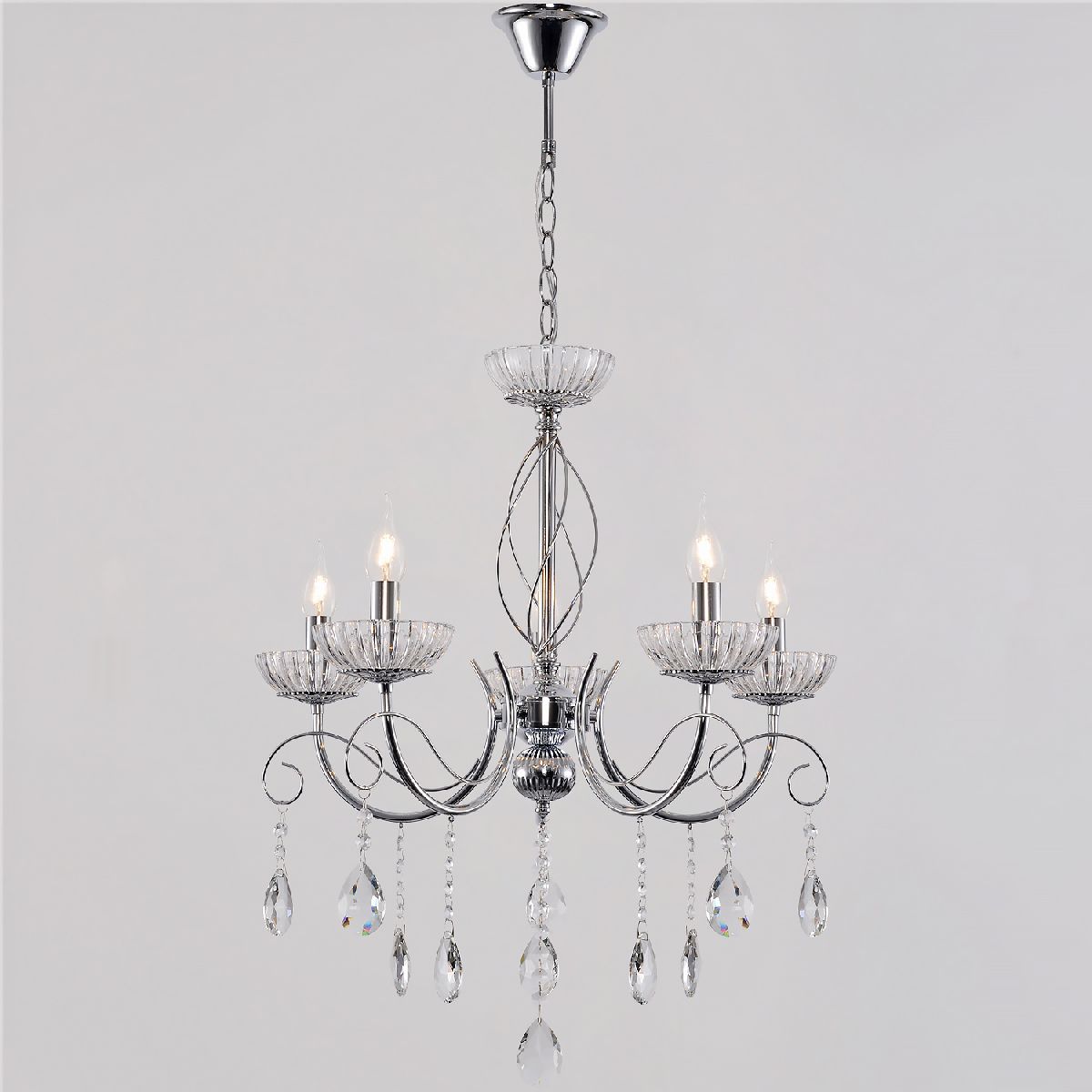 Подвесная люстра Reluce 04202-0.4-05 CR Подвесная люстра Reluce 04202-0.4-05 CR