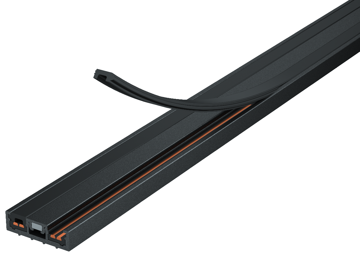 Ультратонкий накладной магнитный шинопровод iLedex Vision 4825-25/7-2000-BK