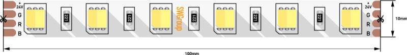 Светодиодная лента SWG SWG560-24-14.4-WWW-M 009709