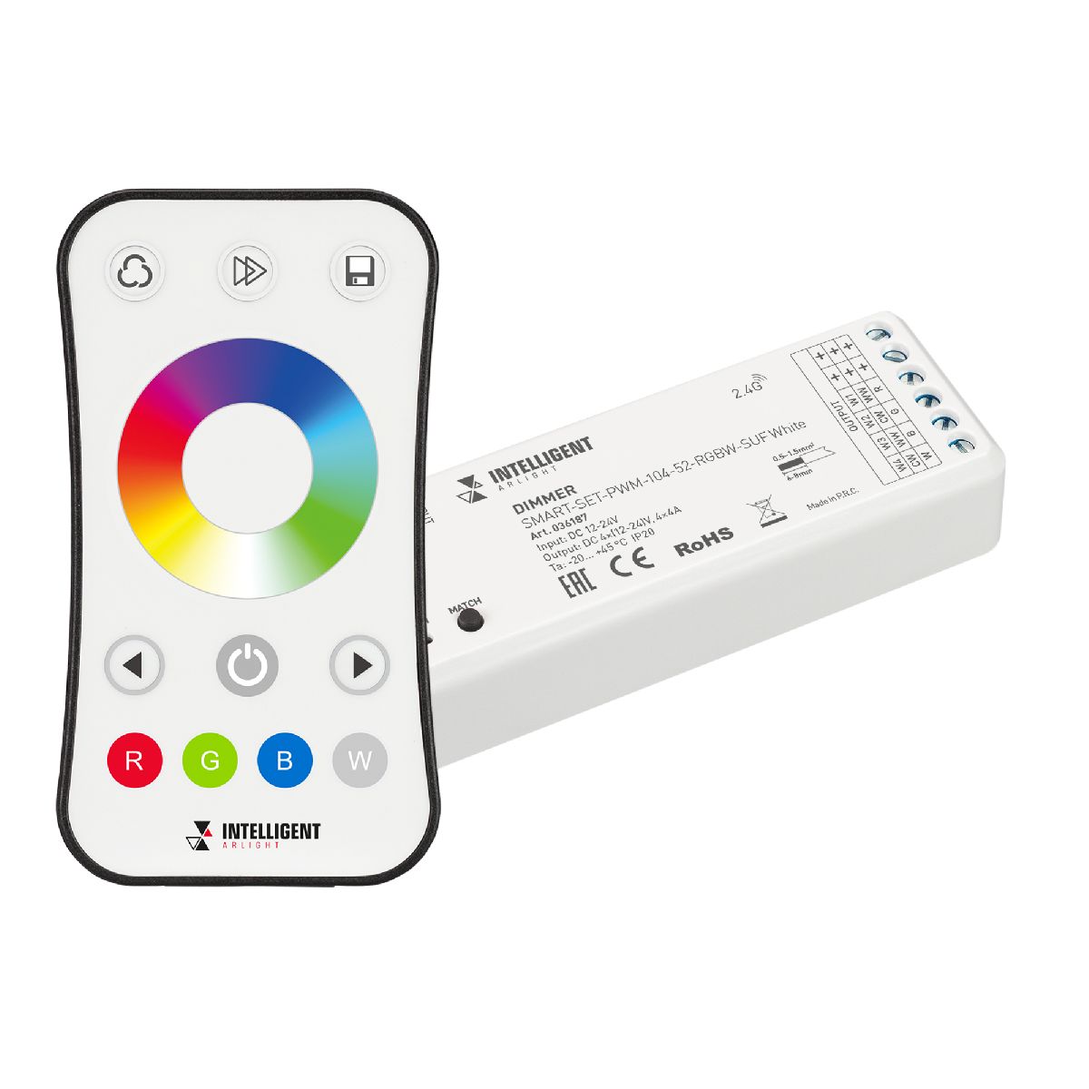 Диммер Arlight Intelligent SMART-SET-PWM-104-52-RGBW-SUF White 036187 Диммер Arlight Intelligent SMART-SET-PWM-104-52-RGBW-SUF White 036187