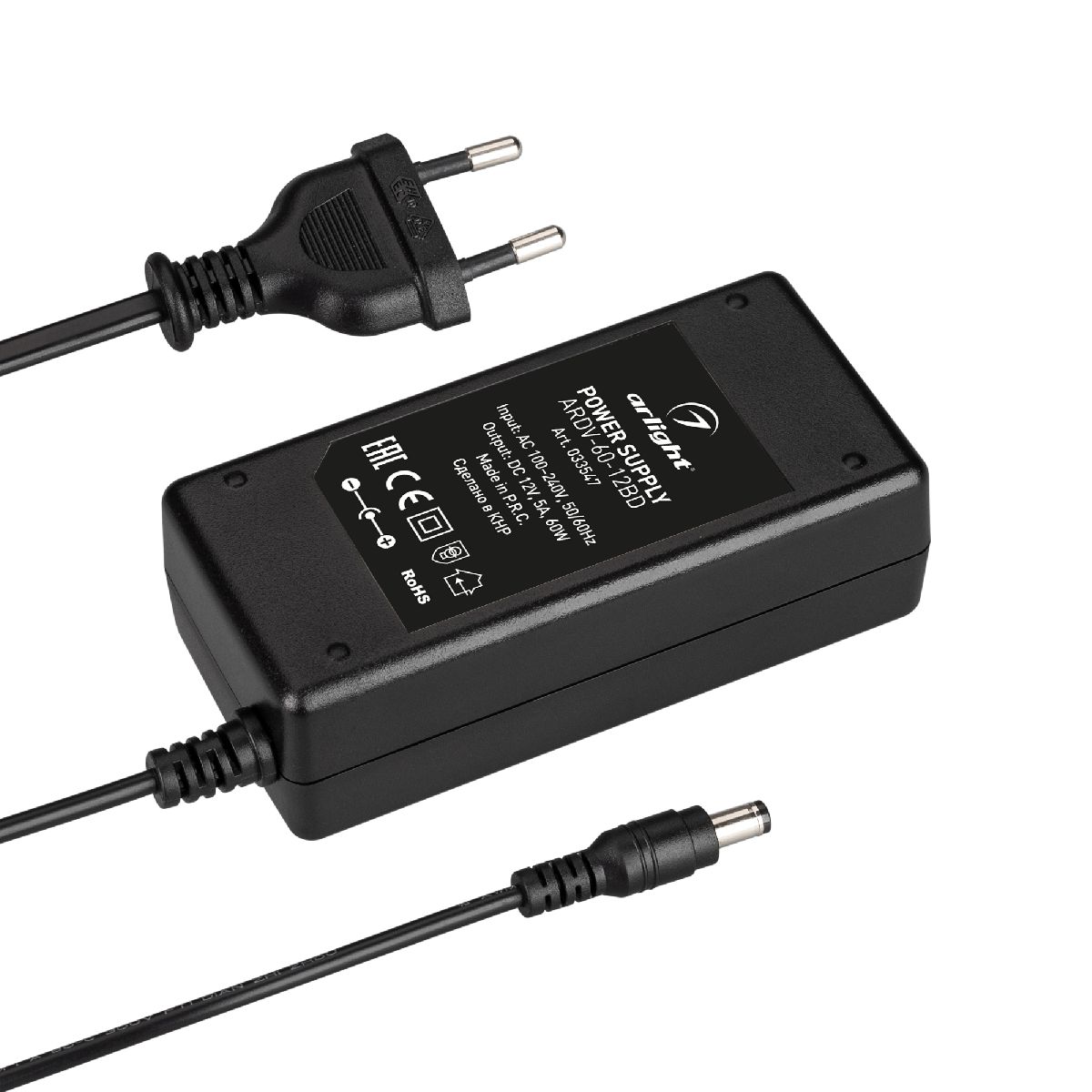 Блок питания Arlight ARDV-60-12BD (12V, 5A, 60W) 033547 Блок питания Arlight ARDV-60-12BD (12V, 5A, 60W) 033547