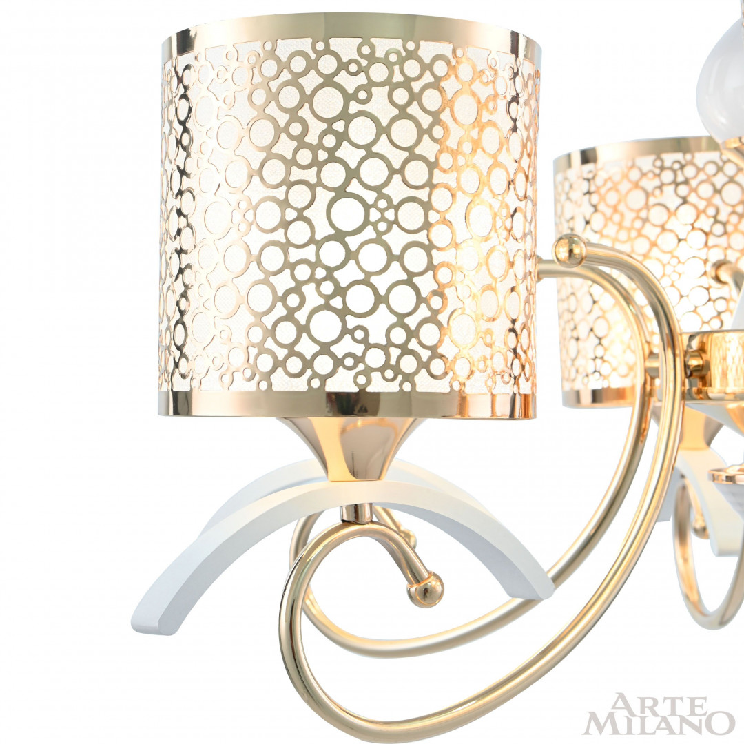 Подвесная люстра Arte Milano Florentia-9787 309787/5 Wh/Gd