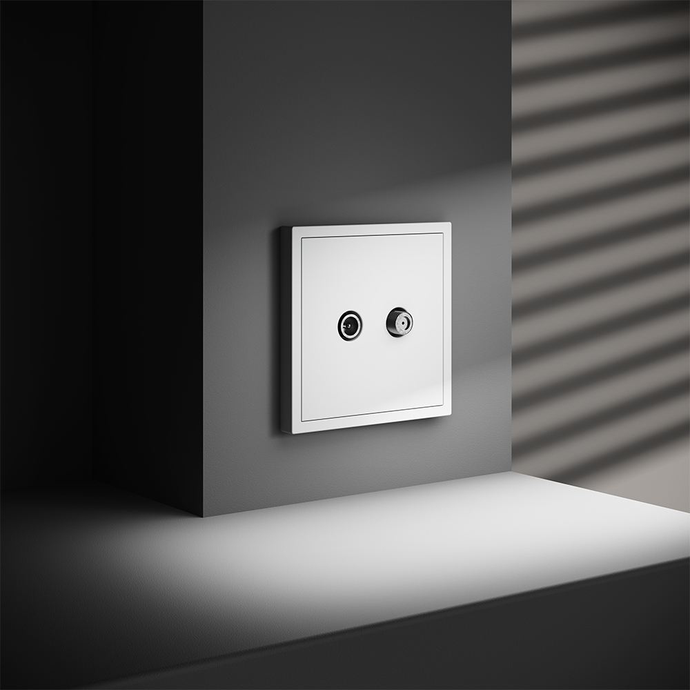 Розетка телевизионная Voltum S70 VLS060402 (белый матовый)