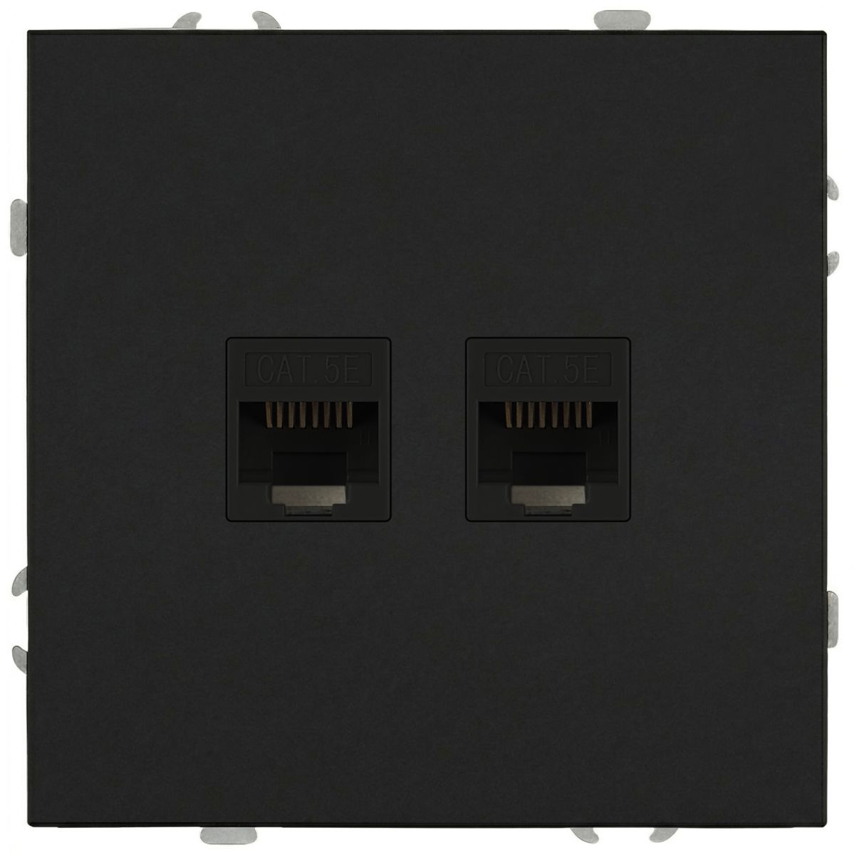 Розетка Эра Galaxy 15-3108-05 информационная двойная 2XRJ45 IP20 антрацит Б0070764