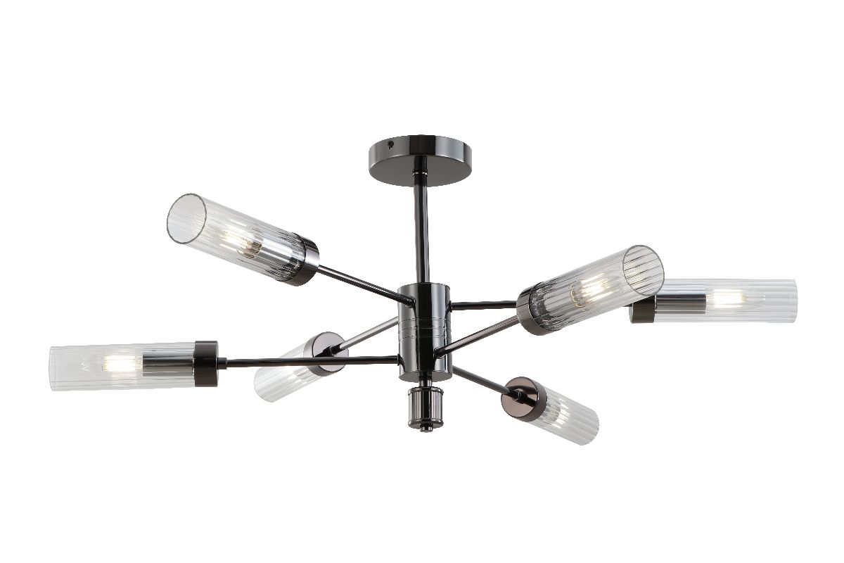 Люстра на штанге iLamp Evolution 15609-6 AN+CL Люстра на штанге iLamp Evolution 15609-6 AN+CL