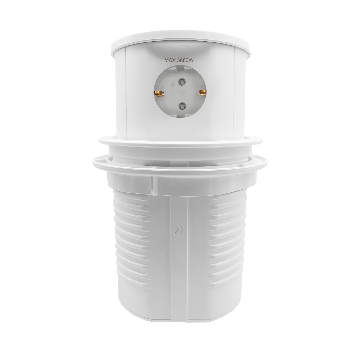 Блок розеток LK-PRF (3 секции полуавтоматический 1 USB + 1 type-C беспроводная зарядка) Mebax 00-00002872