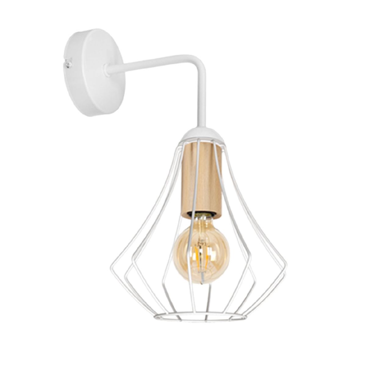 Бра IMEX MD.9053-1-W-WH+WOOD Бра IMEX MD.9053-1-W-WH+WOOD