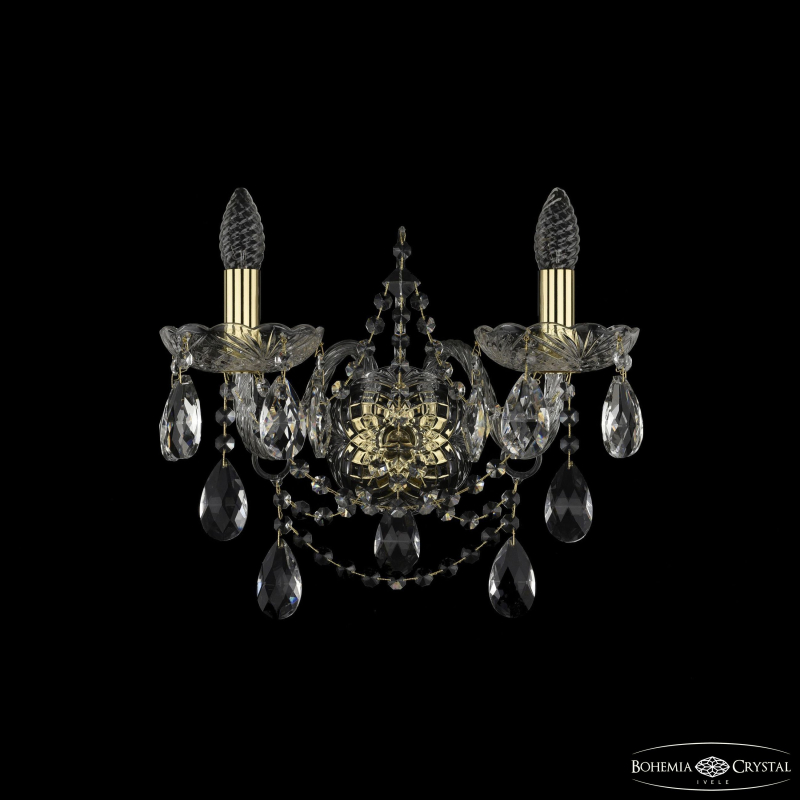 Бра Bohemia Ivele Crystal 1411B/2/160/XL G Бра Bohemia Ivele Crystal 1411B/2/160/XL G