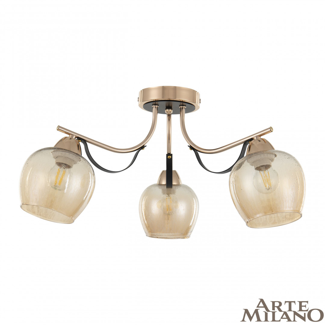 Потолочная люстра Arte Milano Amalfi 322306/3 FG+BK Потолочная люстра Arte Milano Amalfi 322306/3 FG+BK