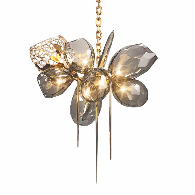 Подвесная люстра Delight Collection Britannica 8898P/AS gold/smoky Подвесная люстра Delight Collection Britannica 8898P/AS gold/smoky