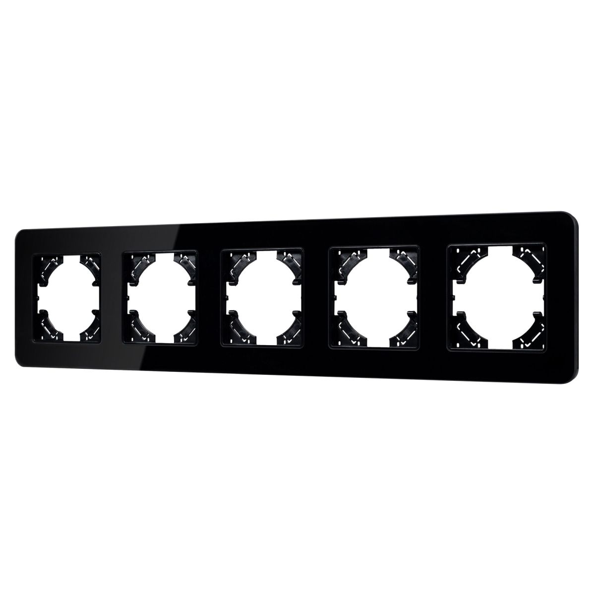 Рамка на 5 постов стеклянная Arlight FRM-OMALI-GS-5-BK 049705