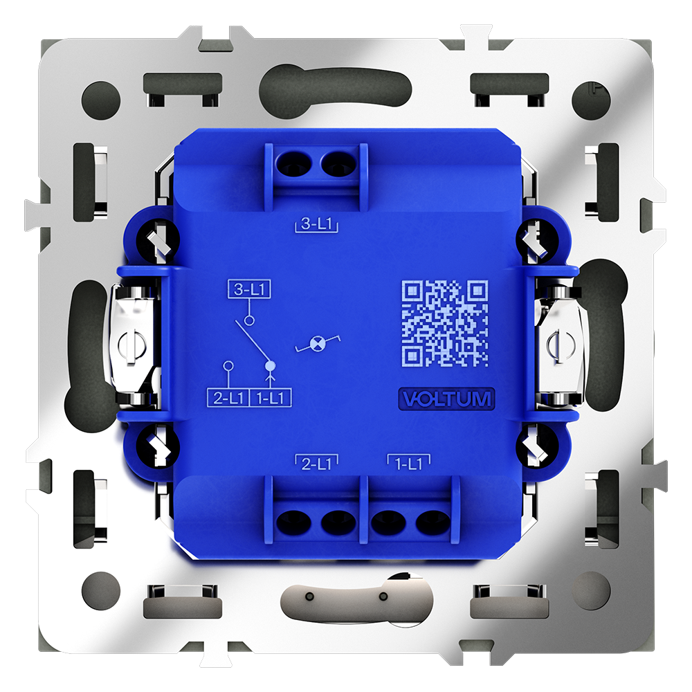 Проходной переключатель одноклавишный с подсветкой Voltum S70 VLS010406 (титан)